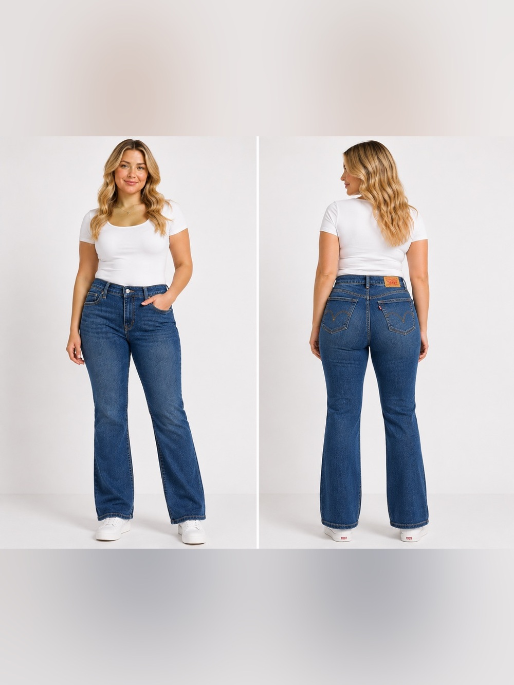 Levi’s 513 Bootcut Jeans Women’s Size 14M Dark Wash Stretch Denim